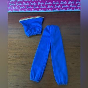 Vintage 1979 Barbie Fashion Collectibles Clothes, #1426 Blue Sweatsuit